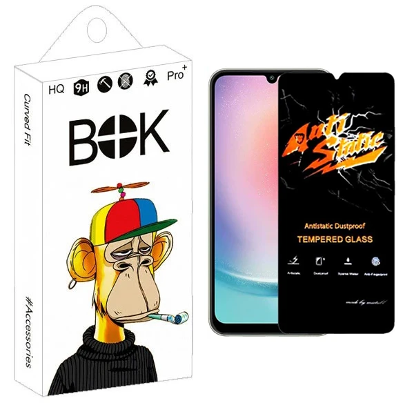 محافظ صفحه نمایش بوک مدل Carbon Antistatic مناسب برای گوشی موبایل سامسونگ Galaxy A24