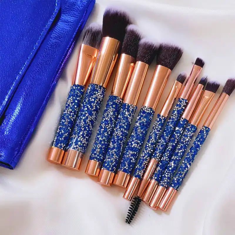 ست برس آرایشی مدل نگینی بسته 10 عددی