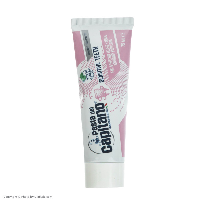 خمیر دندان پاستا دل کاپیتانو مدل Sensitive Teeth حجم 75 میلی لیتر