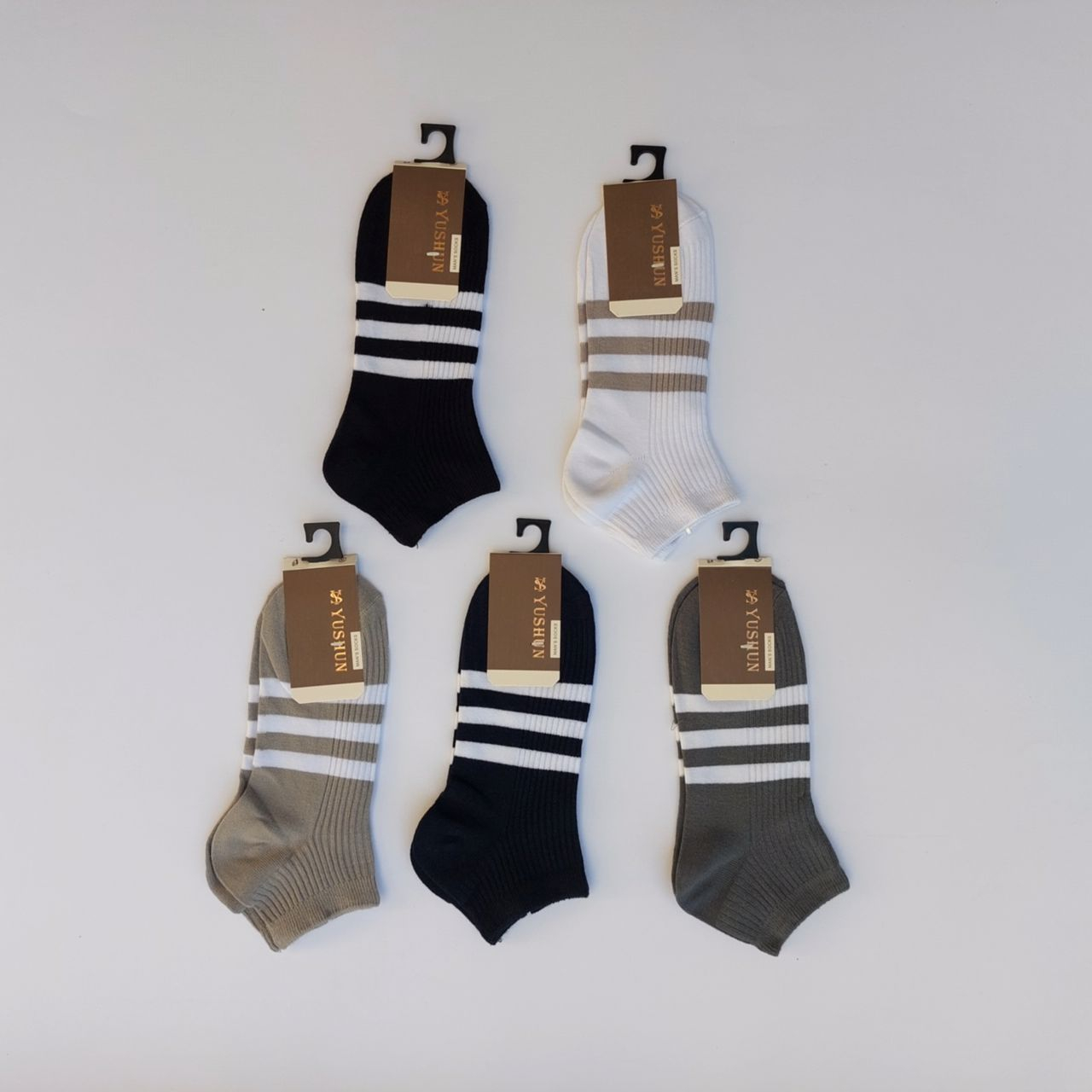 جوراب ساق کوتاه مردانه مدل YU مجموعه 5 عددی