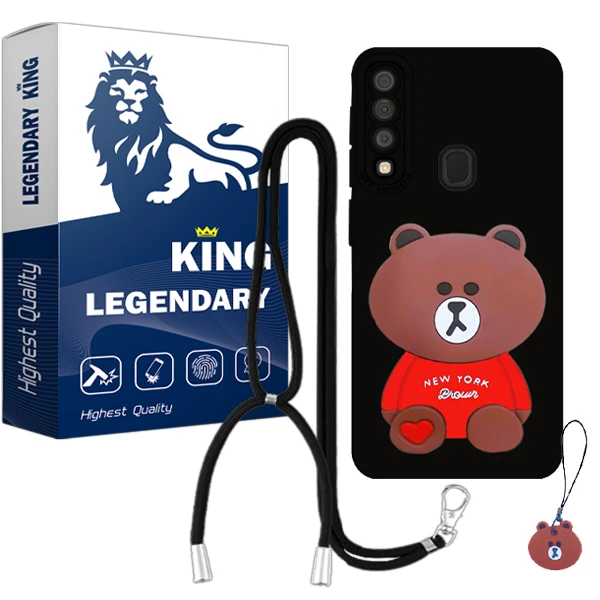 کاور لجندری کینگ مدل AVIZ-GHALBI-21 مناسب برای گوشی موبایل هوآوی Psmart 2019 / آنر 10 Lite / آنر 20 lite به همراه بند آویز