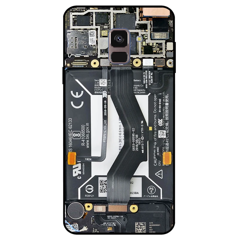 کاور مگافون طرح برد موبایل مدل 8004 مناسب برای گوشی موبایل سامسونگ Galaxy J6 2018	         