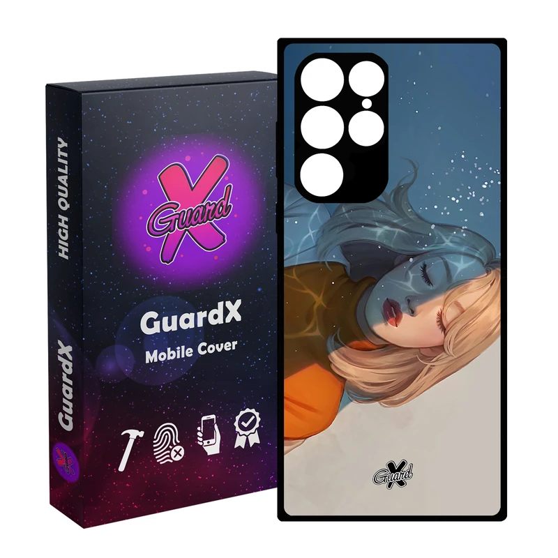 کاور گارد ایکس طرح Girl مدل Glass10013 مناسب برای گوشی موبایل سامسونگ Galaxy S23 Ultra