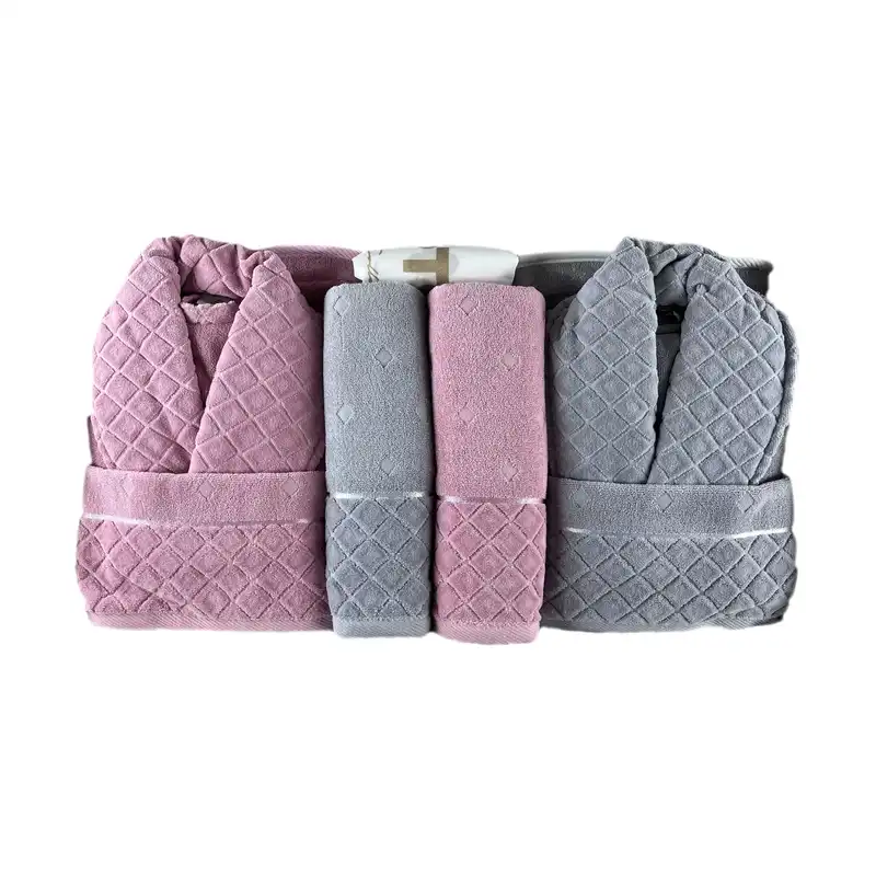 سرویس حوله پالتویی 8 تکه کتون مدل آرمیس کد 1350