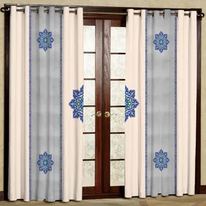 پرده مدل ستاره طرح دار  هازان پانچی کد 4324 سایز 140x200 سانتی متر