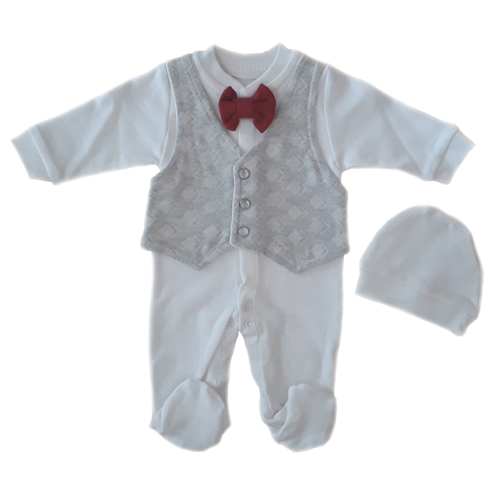 ست سرهمی و کلاه نوزادی فلکسی کد 001