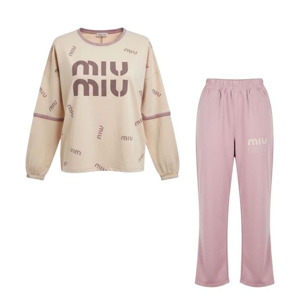 ست تی‌شرت آستین بلند و شلوار راحتی زنانه کد PJ1566