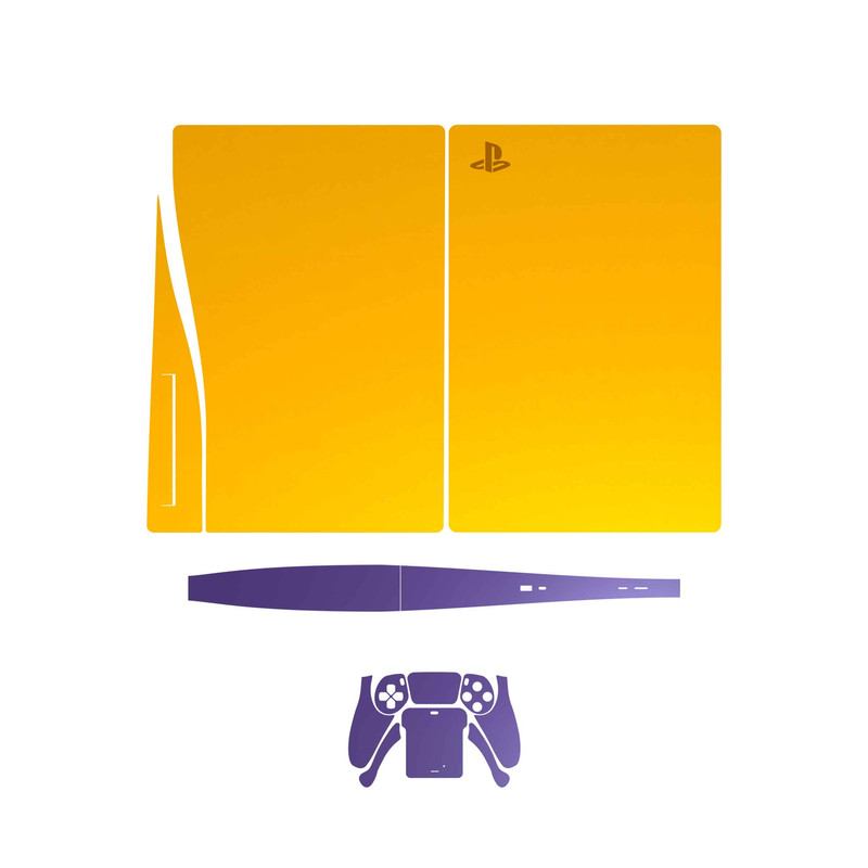 برچسب کنسول و دسته بازی PS5 ماهوت مدل  MatteDeepMustard