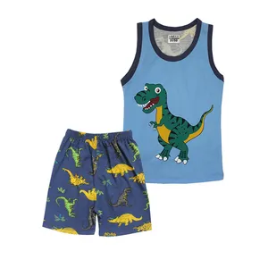 ست تاپ و شلوارک پسرانه مدل Dinosaur