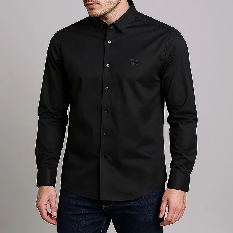 پیراهن آستین بلند یقه فراک مردانه امشاسپند مدل Elite