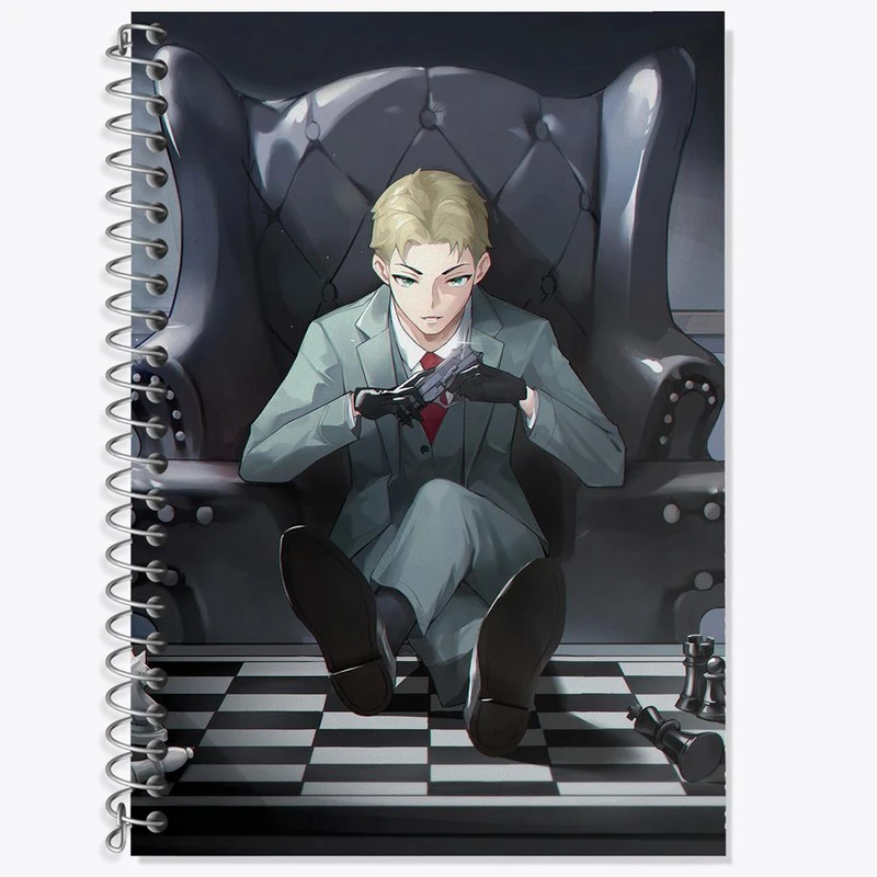 دفتر زبان 50 برگ خندالو مدل دو خط طرح لوید فورجر انیمه اسپای ایکس فمیلی Spy x Family کد 17687