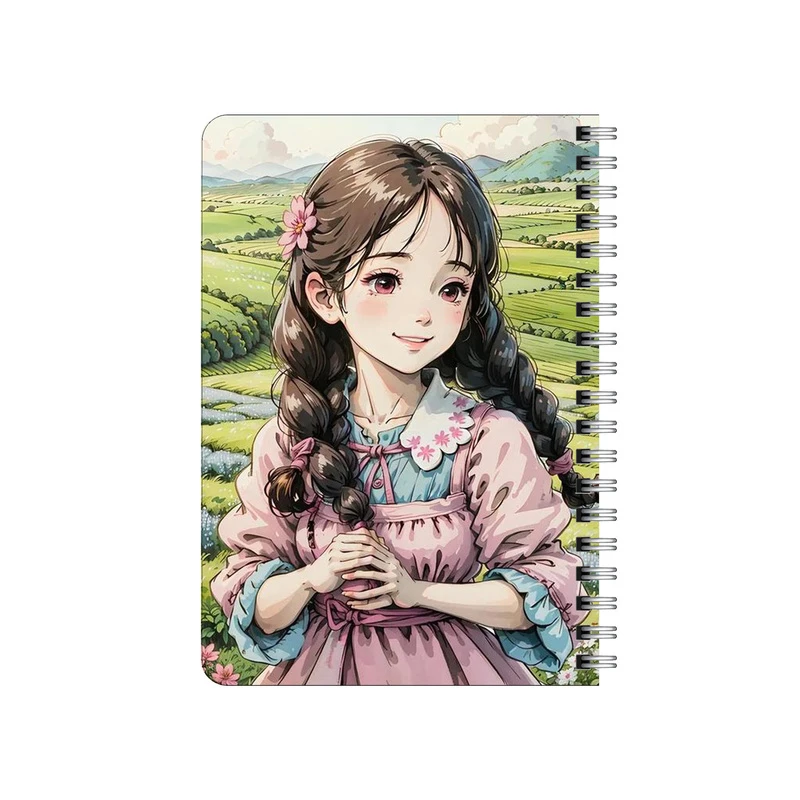 دفترچه یادداشت بامبیلیپ مدل چوبی طرح دختر و طبیعت کد 8800355