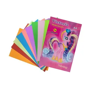 کاغذ رنگی A4 ویکتوریا مدل یونیکورن بسته 50 عددی