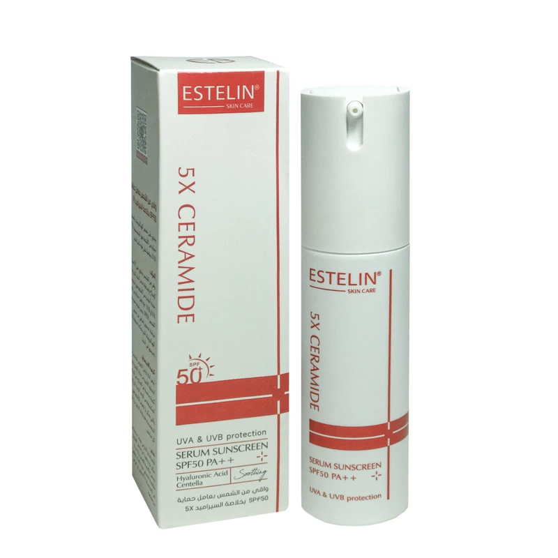 کرم ضد آفتاب بی رنگ استیلن SPF50 مدل سرامید X5 محافظ UVBو UVAو PA++ مناسب برای انواع پوست حجم 60 میلی لیتر