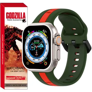 بند گودزیلا مدل Silicone 2C مناسب برای ساعت هوشمند اسمارت واچ T1000 Ultra / T1100 Ultra