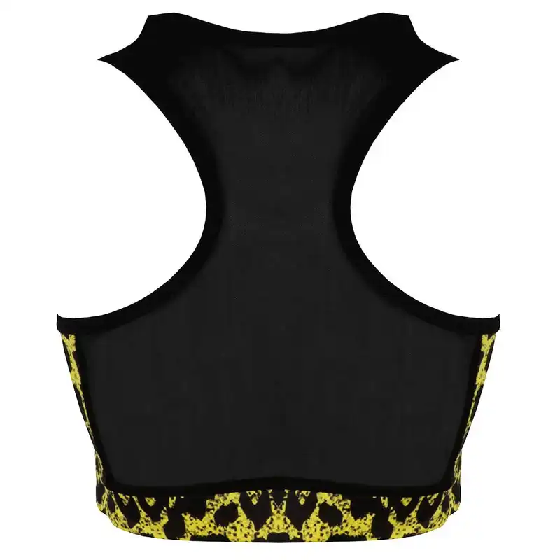 نیم تنه ورزشی زنانه مدل 268001055  اسپندکس رنگ سبز فسفری