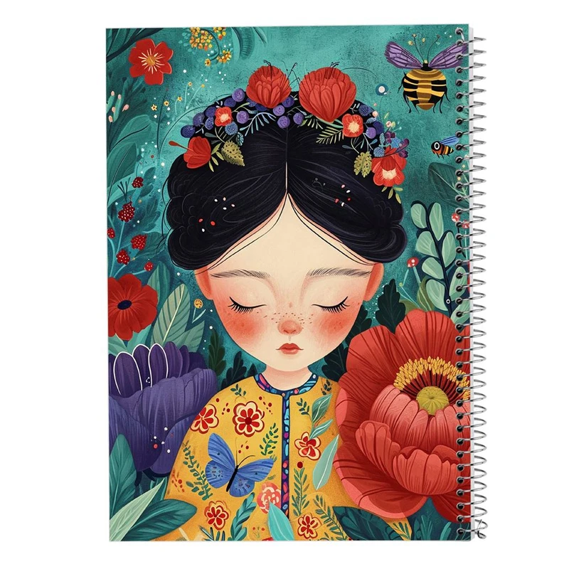 دفتر شطرنجی 50 برگ مدوپد طرح دخترانه کد DF15826