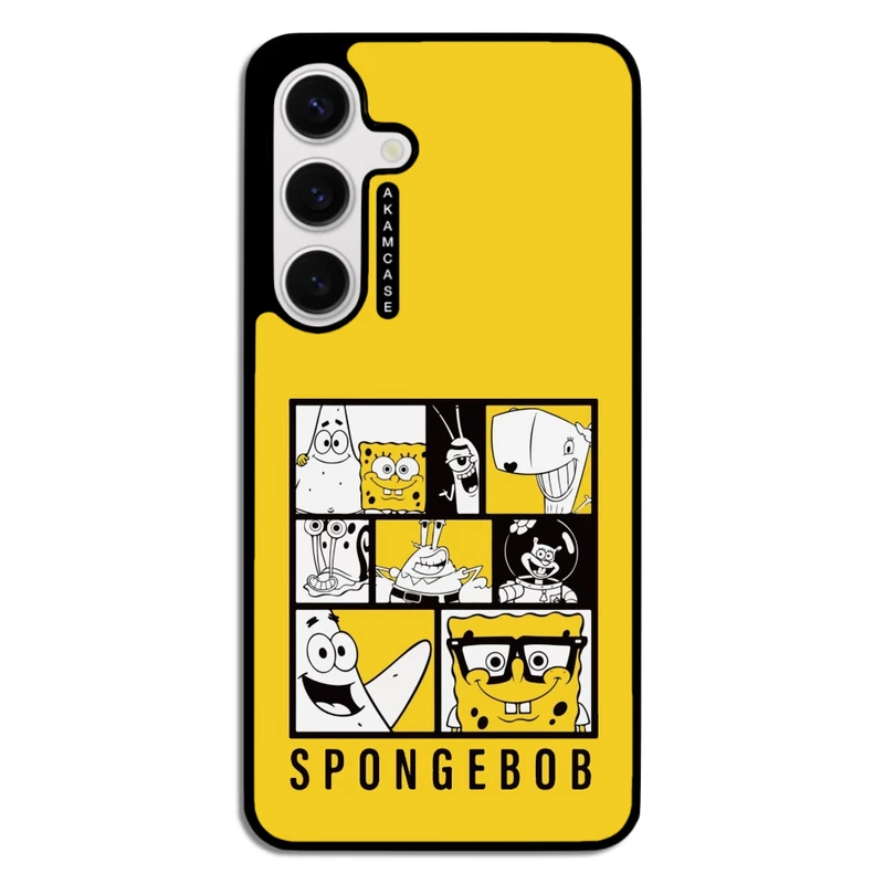 کاور آکام مدل AMC-WSGS24-SPONGE BOB3 مناسب برای گوشی موبایل سامسونگ Galaxy S24