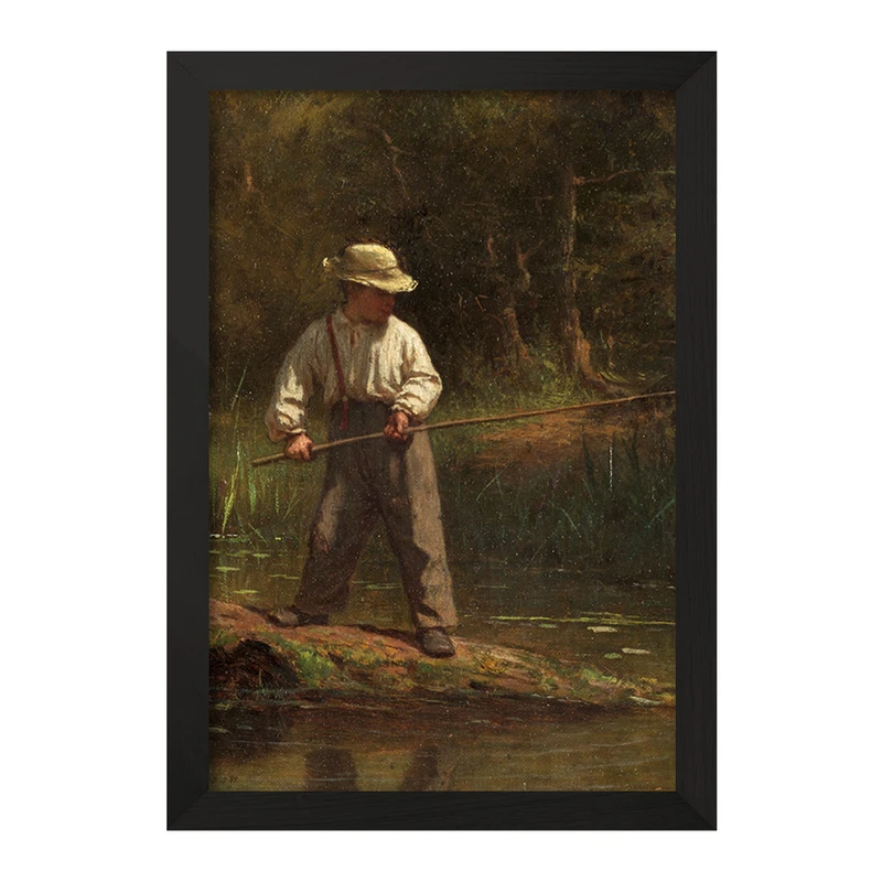 تابلو خندالو مدل نقاشی پسر ماهیگیر اثر ایستمن جانسون کد F12265