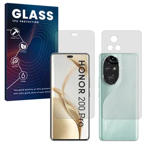 Glass Resistant model matte screen protector suitable for Honor 200 Pro mobile phone along with the back protector