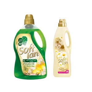 مایع لباسشویی سافتلن سبز مدل high Definition clean حجم 3 لیتر به همراه مایع نرم کننده حوله و لباس سافتلن کد 8540 حجم 1 لیتر