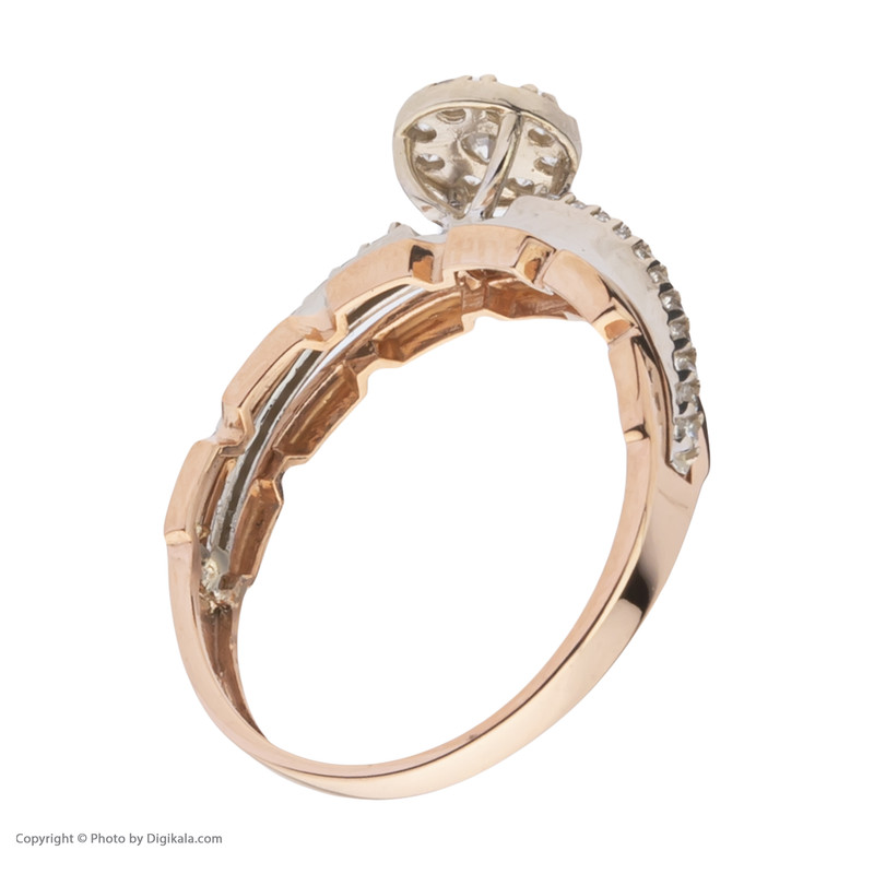 ست حلقه و پشت حلقه طلا 18 عیار زنانه مایا ماهک مدل MR0931 سایز 54