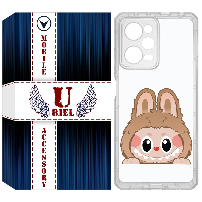 کاور یوریل مدل Clear کد 143 طرح لبوبو Labubu مناسب برای گوشی موبایل شیائومی Poco X5 Pro / Redmi Note 12 Pro / Note 12 Pro Plus