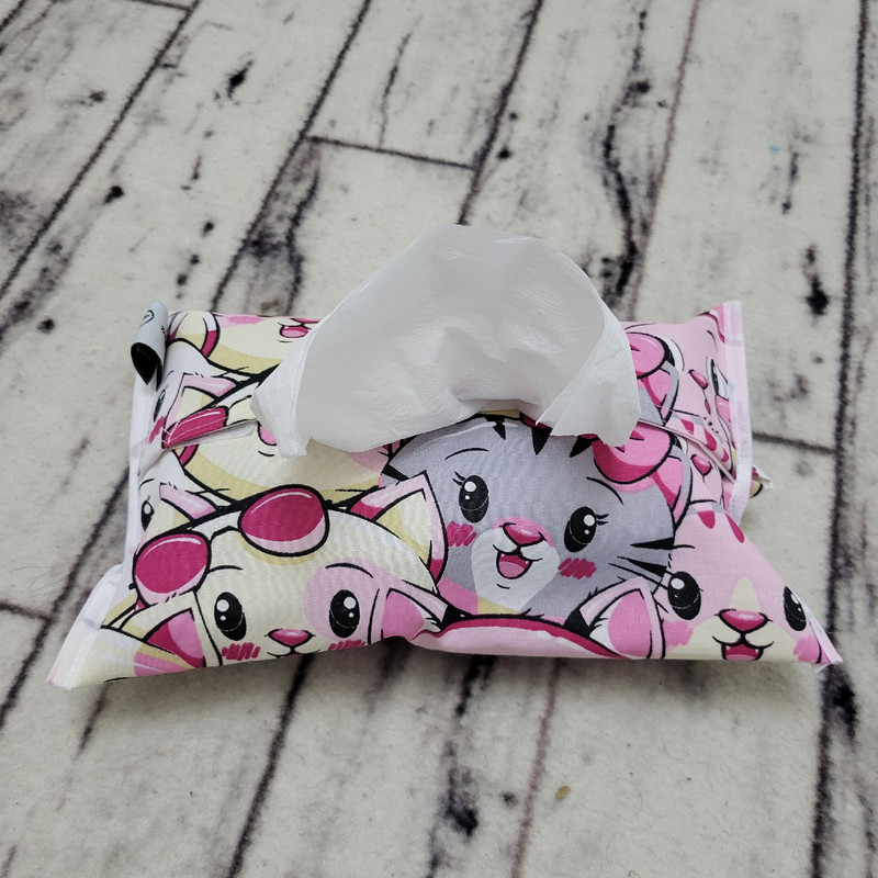 کاور دستمال کاغذی کودک  مدل گربه ملوس کد 342