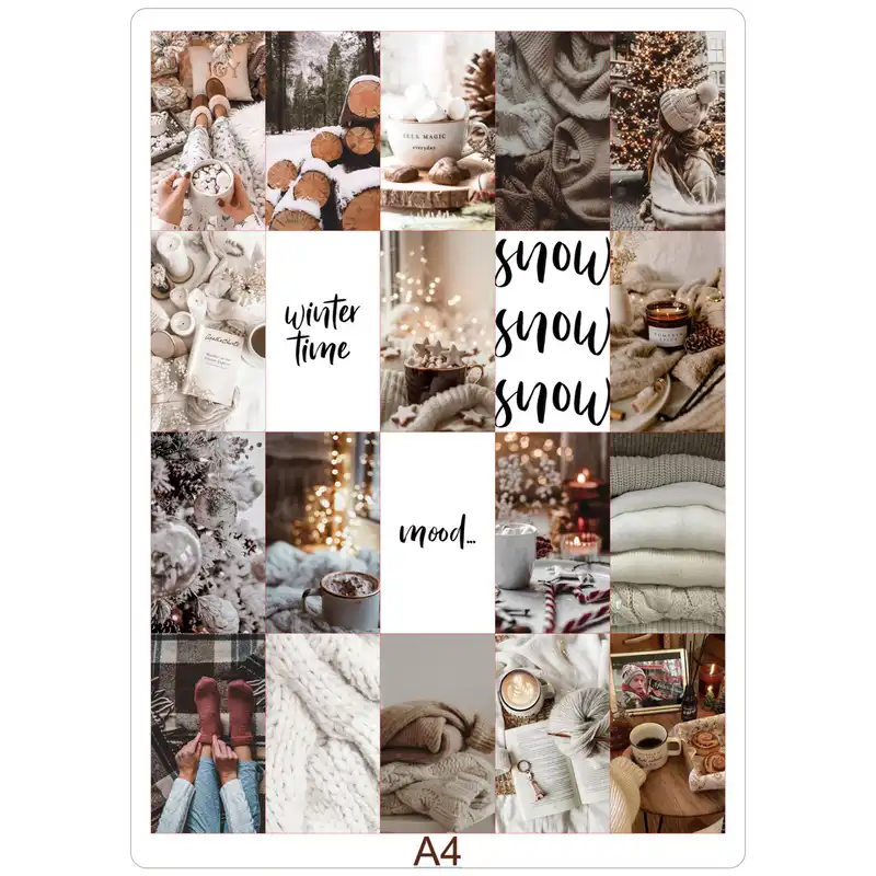 کاغذ چاپی مدل Winter Mood طرح بولت ژورنال کد 32 مجموعه 20 عددی