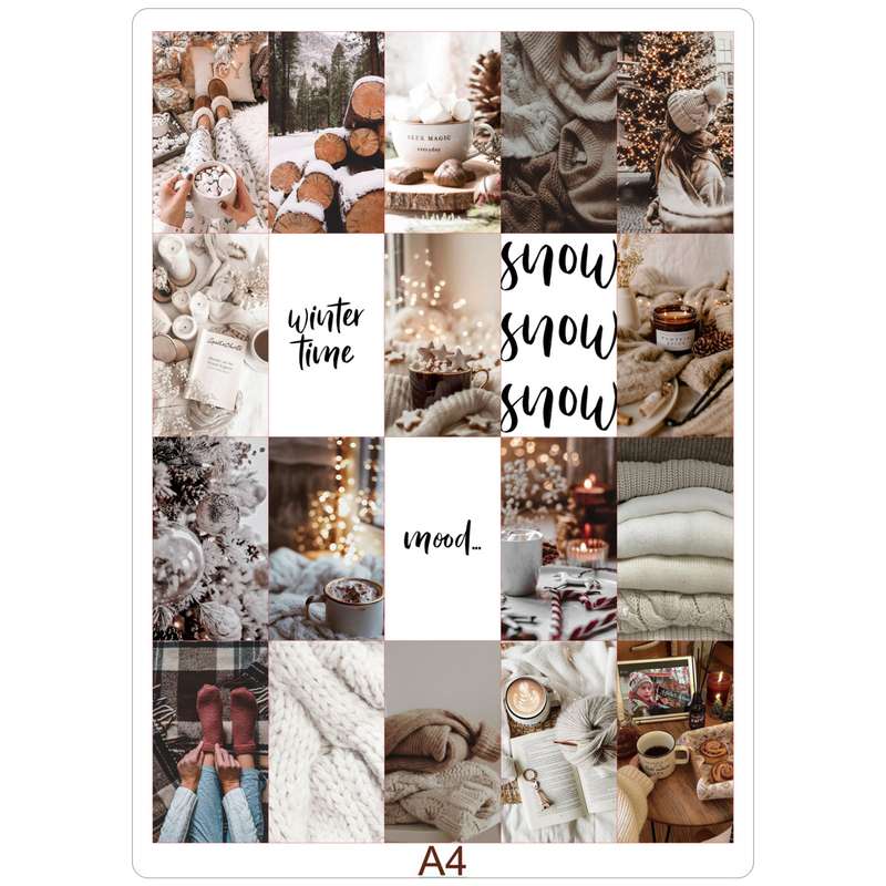 کاغذ چاپی مدل Winter Mood طرح بولت ژورنال کد 32 مجموعه 20 عددی