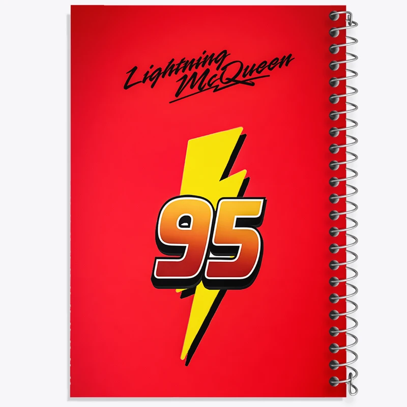 دفتر شطرنجی 50 برگ خندالو طرح مک‌کوئین (Lightning McQueen) کد F6847