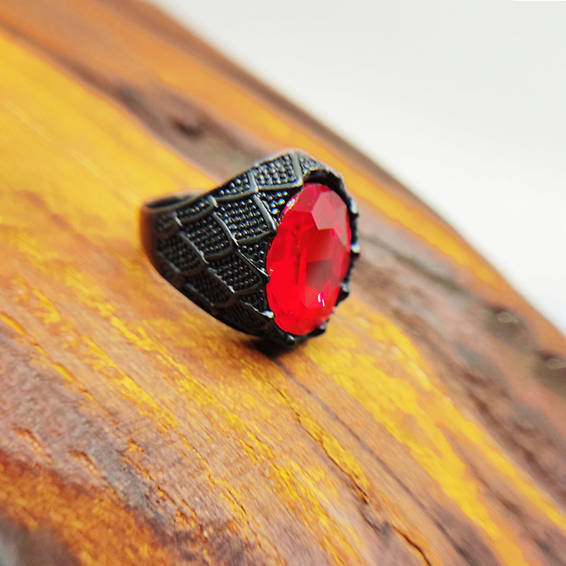 انگشتر مردانه مدل یاقوت قرمز کد R1