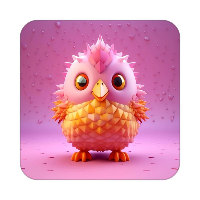 زیر لیوانی کاکتی طرح حیوانات کارتونی مدل mp28683