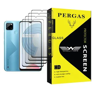 Waily Nice Pergas Glass MIX004 Screen Protector For Realme C21Y Pack Of 4
