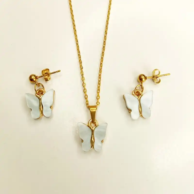 نیم ست زنانه مدل صدفی پروانه 120