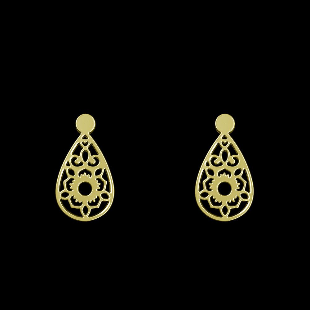 گوشواره طلا 18 عیار زنانه مدوپد مدل اشک کد GA1-10753 -  - 1