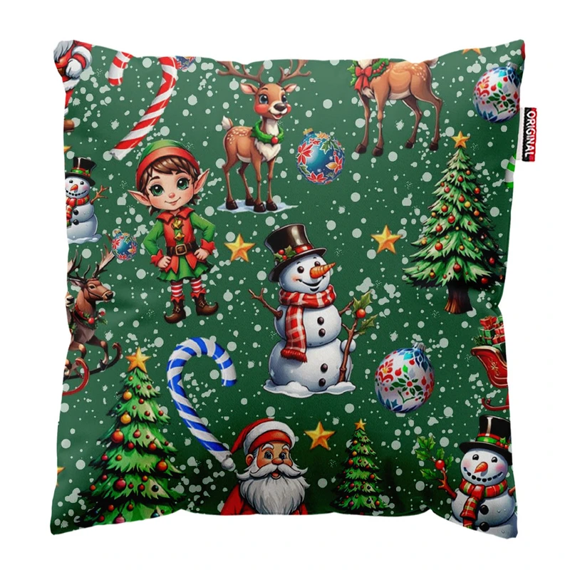  کوسن پاد آفرین طرح کریسمس کد 2695 سایز 40*40 سانتی متر