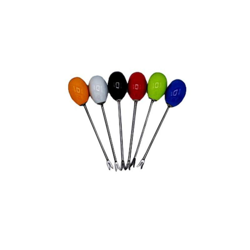 چنگال زیتون خوری مدل رنگی مجموعه 6 عددی