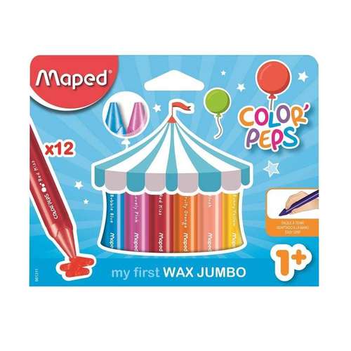 مداد شمعی 12 رنگ مپد مدل color peps کد 65059