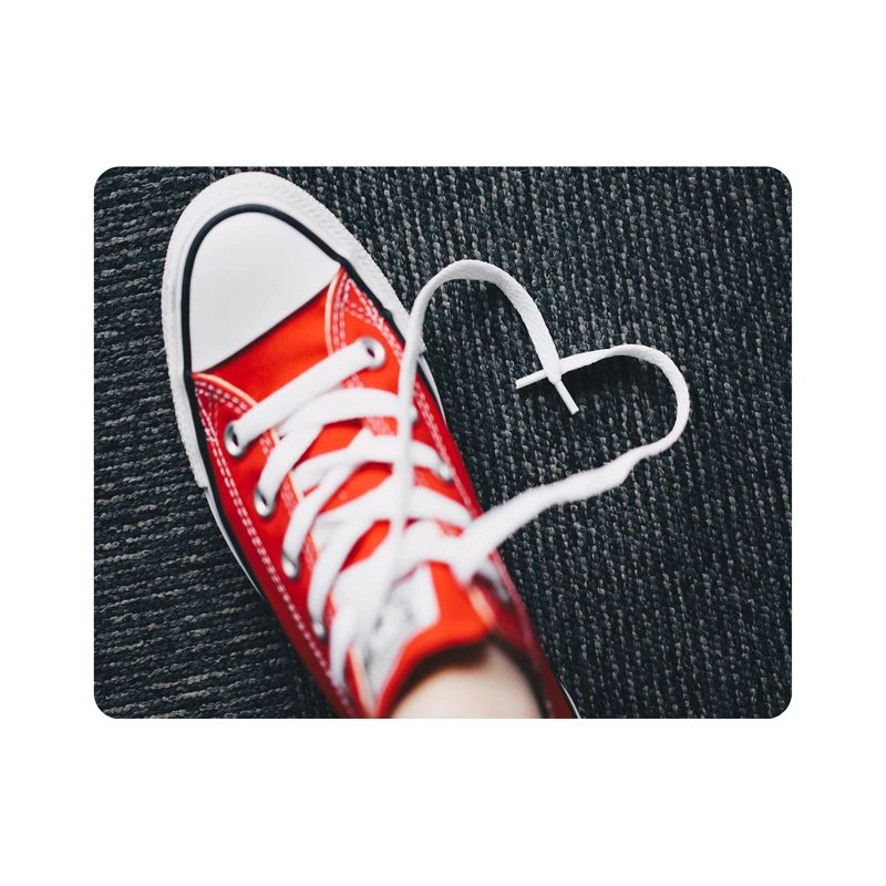 ماوس پد اطلس آبی طرح کفش و قلب و عشق مدل T1797