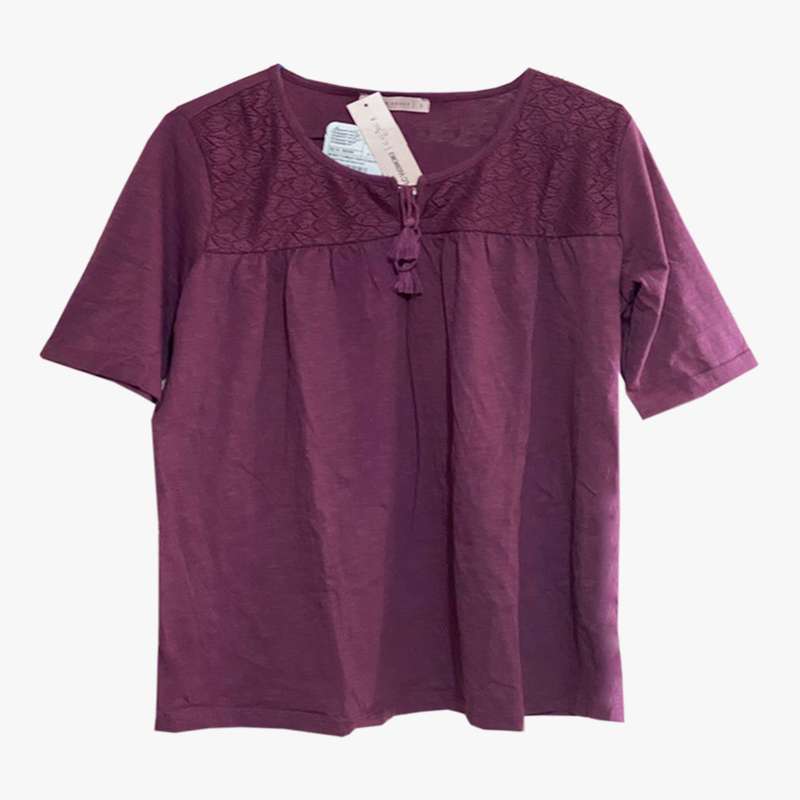 بلوز آستین کوتاه زنانه ال سی وایکیکی مدل بندتور