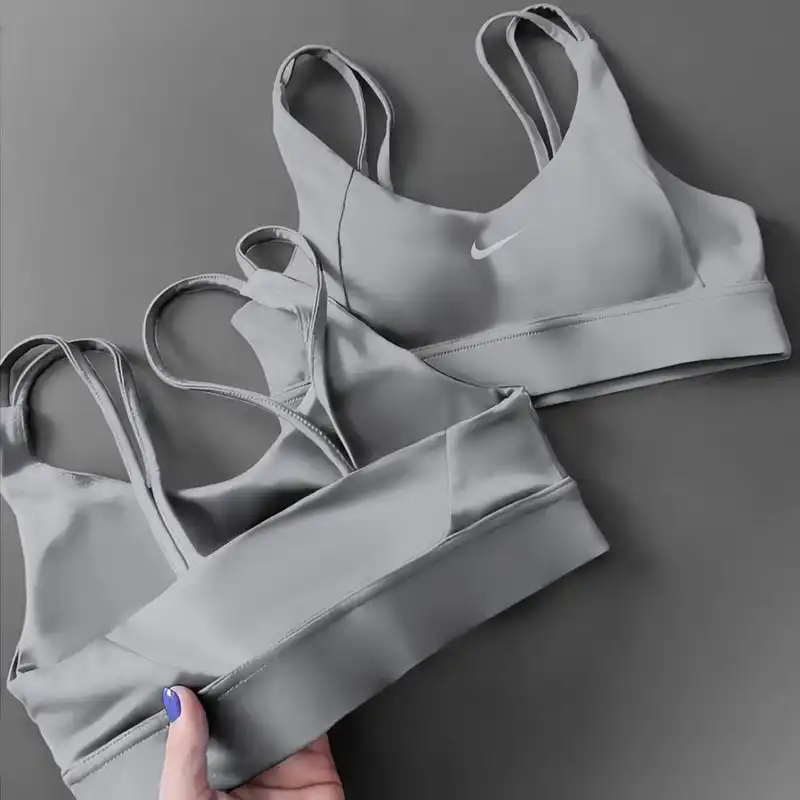 نیم تنه ورزشی زنانه مدل پد دار بدون فنر کد 4521-290P رنگ طوسی