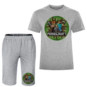 ست تی شرت و شلوارک مردانه مدل ماینکرفت A222