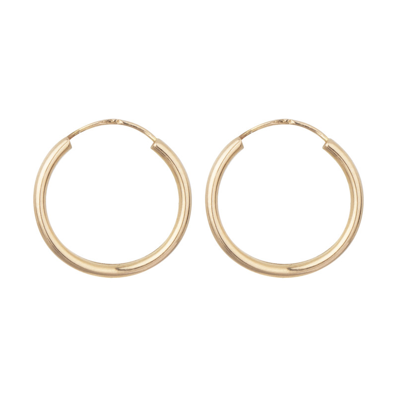 چه گوشوارهای به چه صورتی میاد؟ راهنمای انتخاب گوشواره مناسب فرم صورت 13 در وبزینر گوشواره طلا 18 عیار زنانه مایا ماهک مدل ME0870 طرح حلقه ای