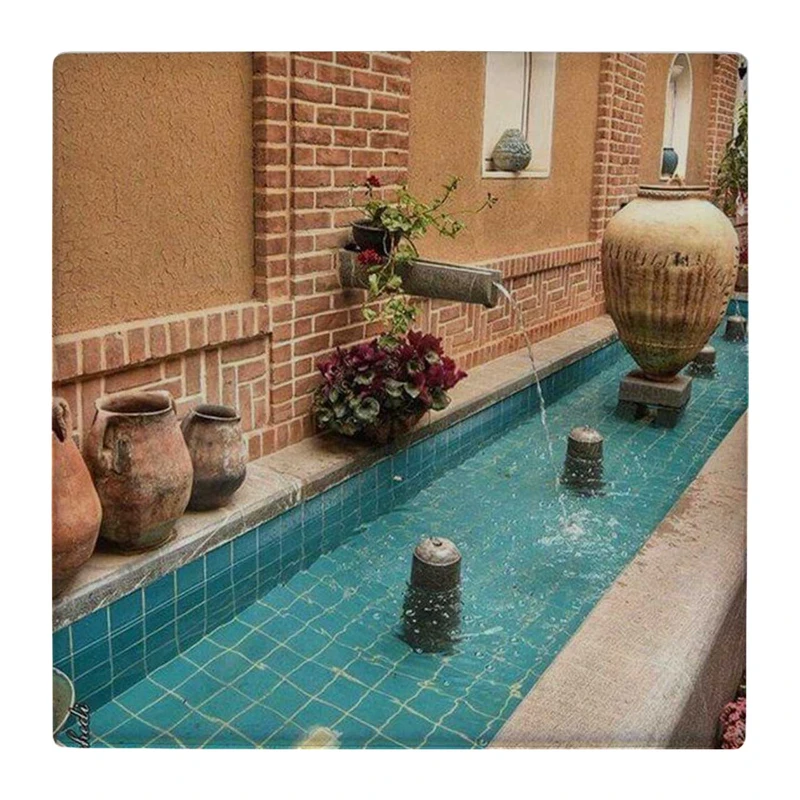  زیر لیوانی  طرح حوض و خانه سنتی کد    4862665_3804