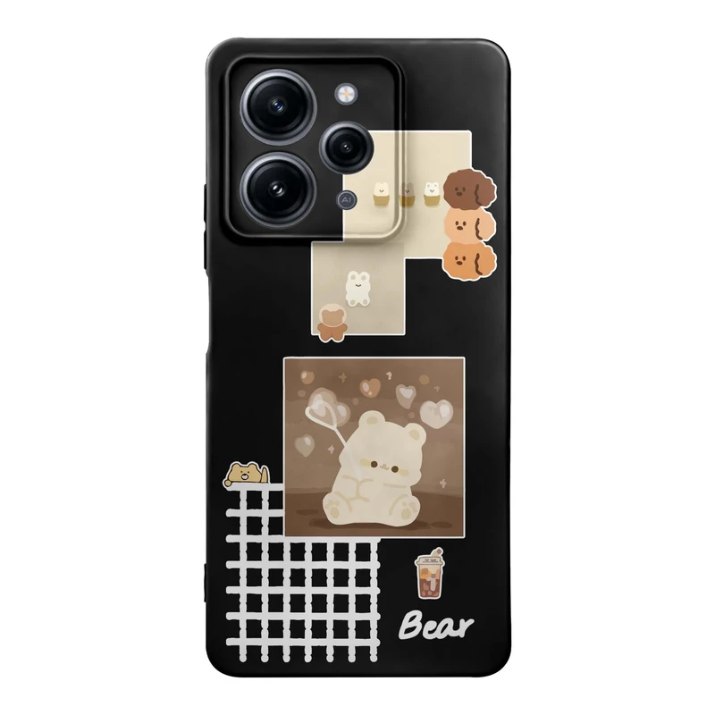 کاور قاب گوشی طرح خرس دخترونه کد k824 مناسب برای گوشی موبایل شیائومی Redmi 12