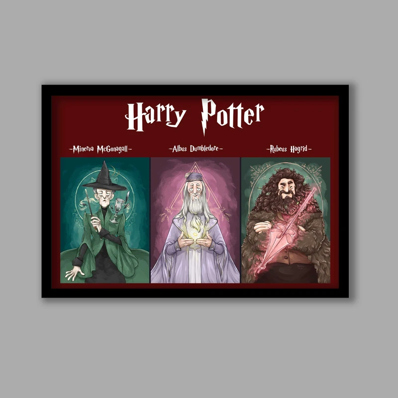 تابلو لیلیان مدل هری پاتر Harry Potter کد LA-G11411-2 فریم مشکی