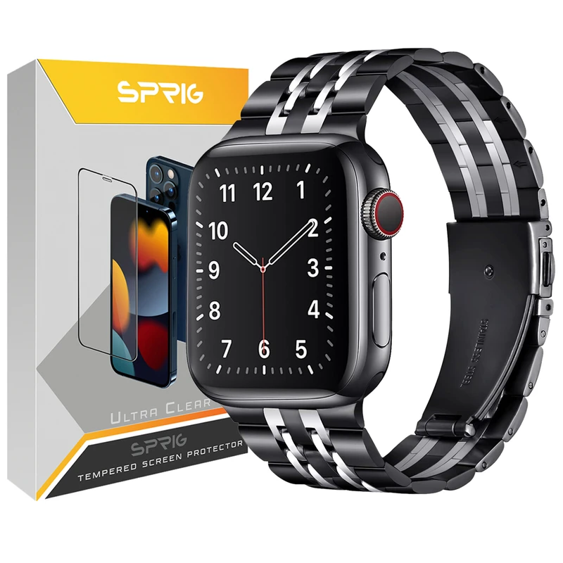 بند اسپریگ مدل 7Bid BLK مناسب برای اپل واچ 42 / 44 / 45 / 49 میلی متر