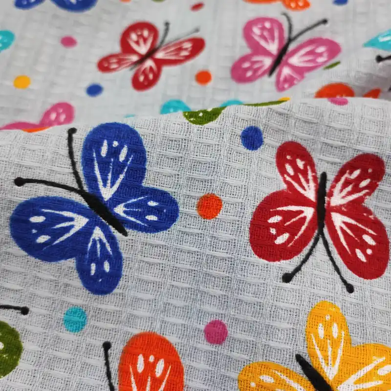 پارچه آشپزخانه مدل پروانه‌های رنگی