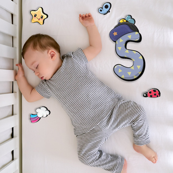 استیکر چوبی کودک باروچین مدل  ماهگرد پسرونه کد 4230